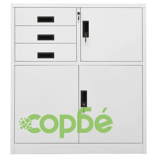 Офис шкаф, светлосив, 90x40x102 см, стомана на топ цена от sorbe.bg Офис шкаф, светлосив, 90x40x102 см, стомана ➤ топ цена ➤ sorbe.bg