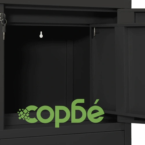 Офис шкаф, антрацит, 90x40x102 см, стомана на топ цена от sorbe.bg Офис шкаф, антрацит, 90x40x102 см, стомана ➤ топ цена ➤ sorbe.bg