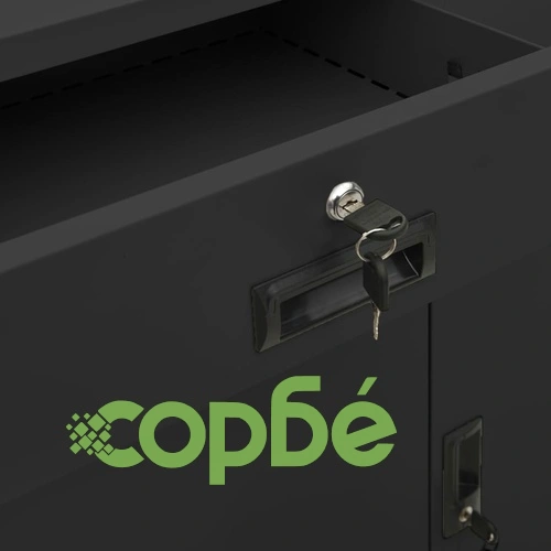 Офис шкаф, антрацит, 90x40x102 см, стомана на топ цена от sorbe.bg Офис шкаф, антрацит, 90x40x102 см, стомана ➤ топ цена ➤ sorbe.bg