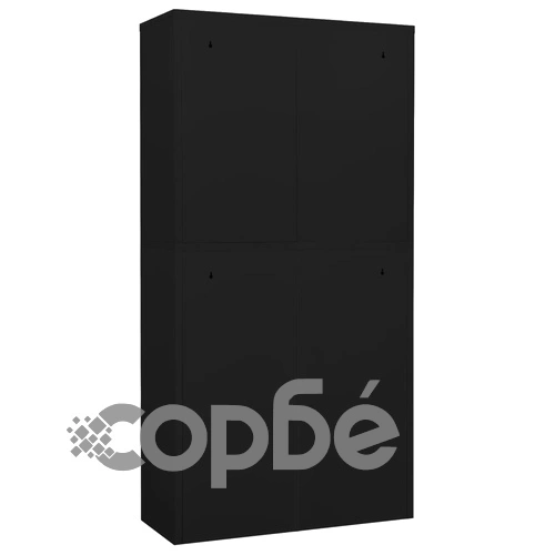 Офис шкаф, черен, 90x40x180 см, стомана на топ цена от sorbe.bg Офис шкаф, черен, 90x40x180 см, стомана ➤ топ цена ➤ sorbe.bg