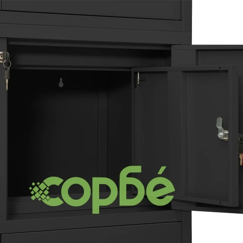 Офис шкаф, антрацит, 90x40x180 см, стомана на топ цена от sorbe.bg Офис шкаф, антрацит, 90x40x180 см, стомана ➤ топ цена ➤ sorbe.bg