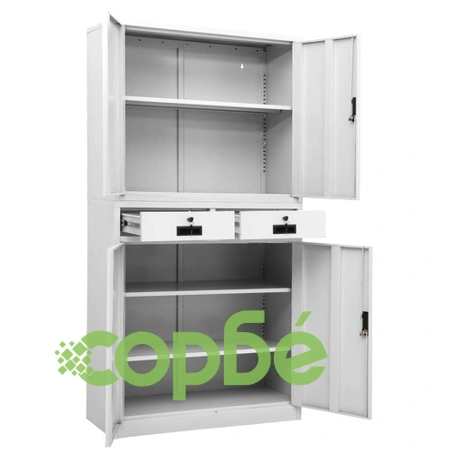 Офис шкаф, светлосив, 90x40x180 см, стомана на топ цена от sorbe.bg Офис шкаф, светлосив, 90x40x180 см, стомана ➤ топ цена ➤ sorbe.bg