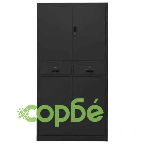Офис шкаф, антрацит, 90x40x180 см, стомана на топ цена от sorbe.bg Офис шкаф, антрацит, 90x40x180 см, стомана ➤ топ цена ➤ sorbe.bg