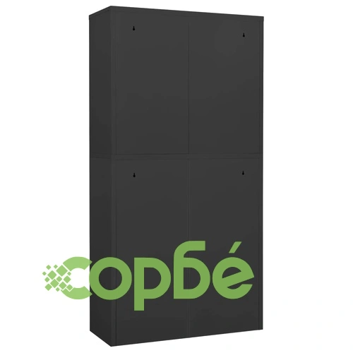 Офис шкаф, антрацит, 90x40x180 см, стомана на топ цена от sorbe.bg Офис шкаф, антрацит, 90x40x180 см, стомана ➤ топ цена ➤ sorbe.bg