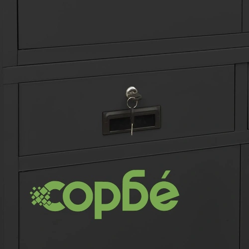 Офис шкаф, антрацит, 90x40x180 см, стомана на топ цена от sorbe.bg Офис шкаф, антрацит, 90x40x180 см, стомана ➤ топ цена ➤ sorbe.bg