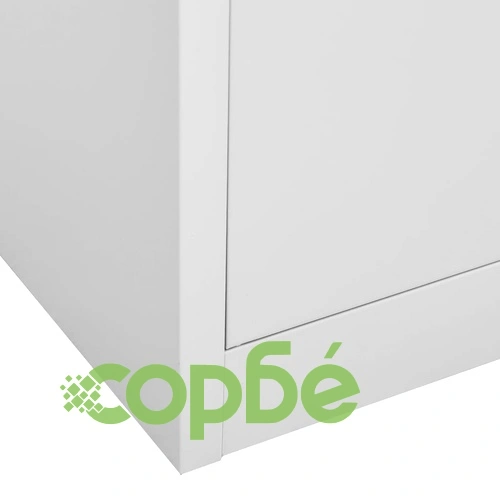 Офис шкаф, светлосив, 90x40x180 см, стомана и закалено стъкло на топ цена от sorbe.bg Офис шкаф, светлосив, 90x40x180 см, стомана и закалено стъкло ➤ топ цена ➤ sorbe.bg