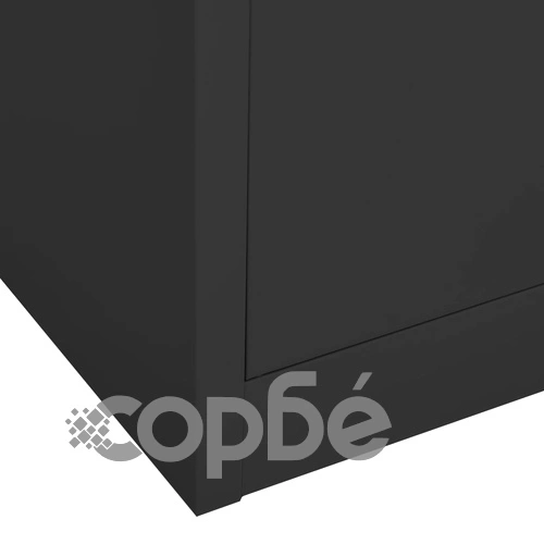 Офис шкаф, антрацит, 90x40x180 см, стомана и закалено стъкло на топ цена от sorbe.bg Офис шкаф, антрацит, 90x40x180 см, стомана и закалено стъкло ➤ топ цена ➤ sorbe.bg