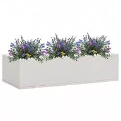 Офис кутия за цветя, светлосива, 90x40x23 см, стомана