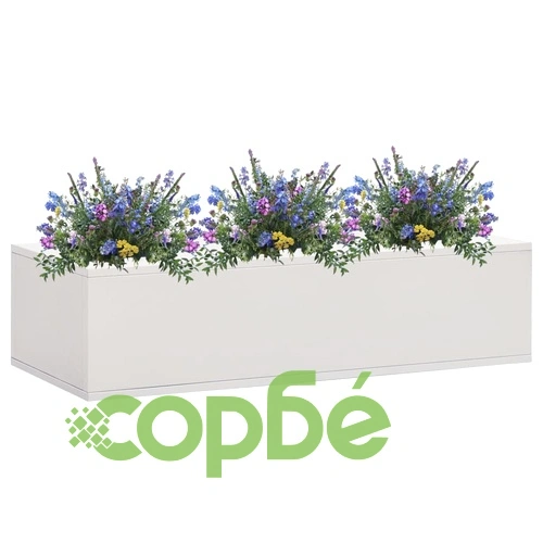 Офис кутия за цветя, светлосива, 90x40x23 см, стомана на топ цена от sorbe.bg Офис кутия за цветя, светлосива, 90x40x23 см, стомана ➤ топ цена ➤ sorbe.bg