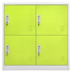 Заключващ се шкаф, светлосиво и зелено, 90x45x92,5 см, стомана