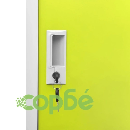 Заключващ се шкаф, светлосиво и зелено, 90x45x92,5 см, стомана на топ цена от sorbe.bg Заключващ се шкаф, светлосиво и зелено, 90x45x92,5 см, стомана ➤ топ цена ➤ sorbe.bg
