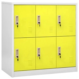 Заключващ се шкаф, светлосиво и зелено, 90x45x92,5 см, стомана