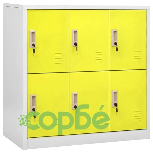 Заключващ се шкаф, светлосиво и зелено, 90x45x92,5 см, стомана на топ цена от sorbe.bg Заключващ се шкаф, светлосиво и зелено, 90x45x92,5 см, стомана ➤ топ цена ➤ sorbe.bg