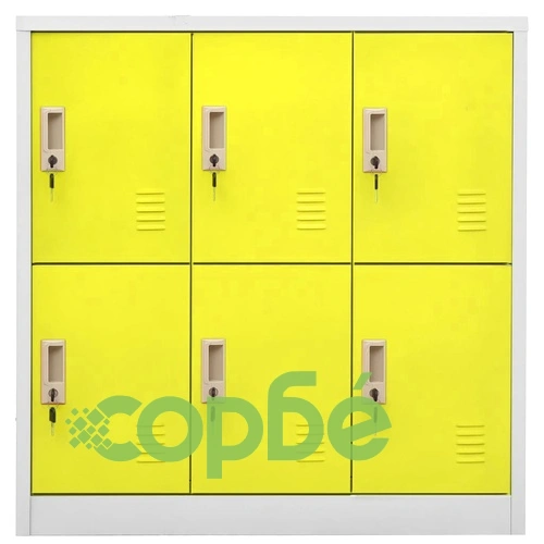 Заключващ се шкаф, светлосиво и зелено, 90x45x92,5 см, стомана на топ цена от sorbe.bg Заключващ се шкаф, светлосиво и зелено, 90x45x92,5 см, стомана ➤ топ цена ➤ sorbe.bg