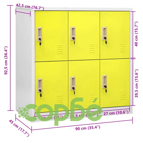 Заключващ се шкаф, светлосиво и зелено, 90x45x92,5 см, стомана на топ цена от sorbe.bg Заключващ се шкаф, светлосиво и зелено, 90x45x92,5 см, стомана ➤ топ цена ➤ sorbe.bg