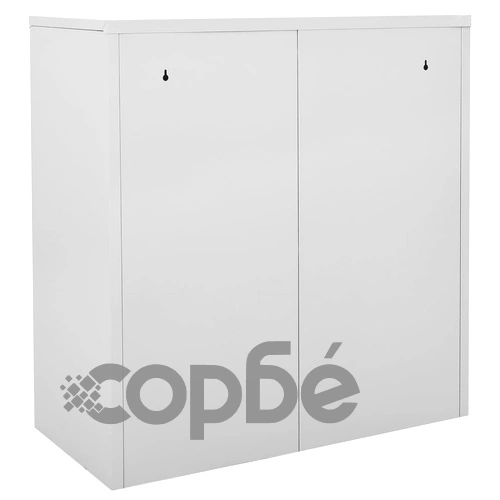 Заключващ се шкаф, светлосив, 90x45x92,5 см, стомана ➤ топ цена ➤ sorbe.bg