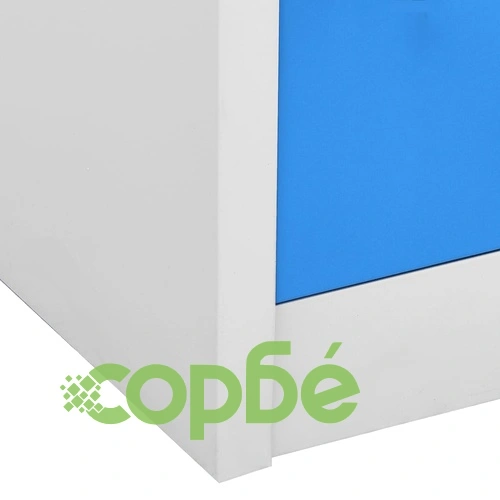 Заключващ се шкаф, светлосиво и синьо, 90x45x92,5 см, стомана на топ цена от sorbe.bg Заключващ се шкаф, светлосиво и синьо, 90x45x92,5 см, стомана ➤ топ цена ➤ sorbe.bg