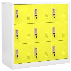 Заключващ се шкаф, светлосиво и зелено, 90x45x92,5 см, стомана