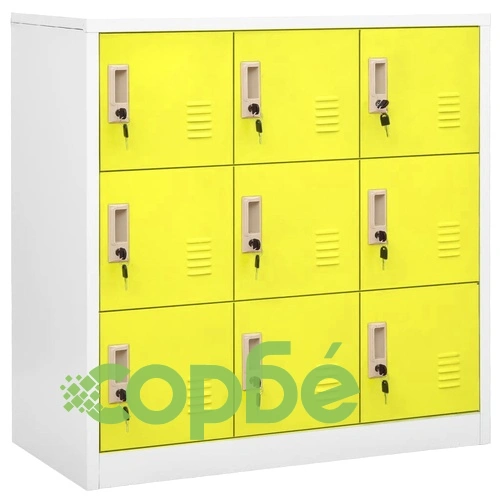 Заключващ се шкаф, светлосиво и зелено, 90x45x92,5 см, стомана на топ цена от sorbe.bg Заключващ се шкаф, светлосиво и зелено, 90x45x92,5 см, стомана ➤ топ цена ➤ sorbe.bg