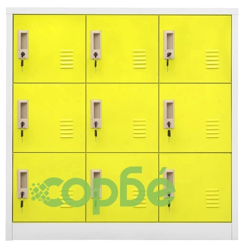 Заключващ се шкаф, светлосиво и зелено, 90x45x92,5 см, стомана на топ цена от sorbe.bg Заключващ се шкаф, светлосиво и зелено, 90x45x92,5 см, стомана ➤ топ цена ➤ sorbe.bg
