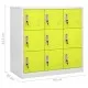 Заключващ се шкаф, светлосиво и зелено, 90x45x92,5 см, стомана