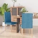 Трапезни столове, 2 бр, сини, текстил