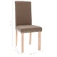 Трапезни столове, 4 бр, таупе, текстил