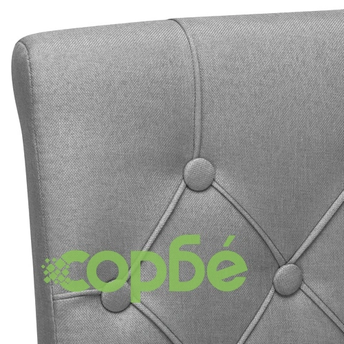 Трапезни столове, 2 бр, светлосиви, текстил ➤ топ цена ➤ sorbe.bg