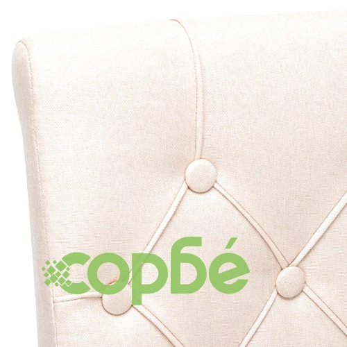 Трапезни столове, 4 бр, кремави, текстил ➤ топ цена ➤ sorbe.bg