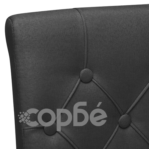 Трапезни столове, 2 бр, черни, текстил ➤ топ цена ➤ sorbe.bg