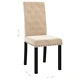 Трапезни столове, 4 бр, кремави, кадифе