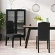 Трапезни столове, 2 бр, черни, кадифе