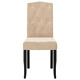 Трапезни столове, 4 бр, кремави, кадифе