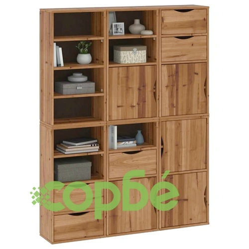Странични шкафове 6 бр. ODDA 40x24x79 cm борово дърво масив ➤ топ цена ➤ sorbe.bg
