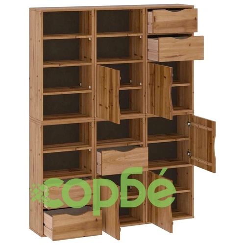 Странични шкафове 6 бр. ODDA 40x24x79 cm борово дърво масив ➤ топ цена ➤ sorbe.bg