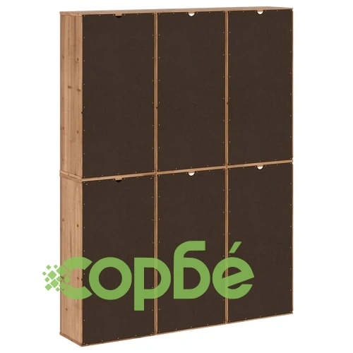 Странични шкафове 6 бр. ODDA 40x24x79 cm борово дърво масив ➤ топ цена ➤ sorbe.bg