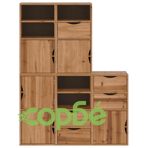 Странични шкафове 5 бр. ODDA 40x24x79 cm борово дърво масив ➤ топ цена ➤ sorbe.bg
