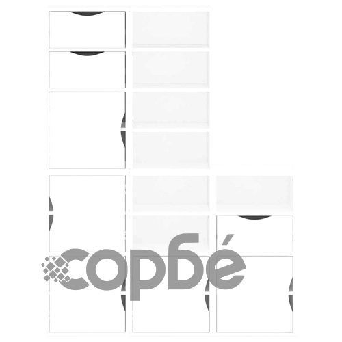 Странични шкафове 5 бр. ODDA Бял 40x24x79 cm борово дърво масив ➤ топ цена ➤ sorbe.bg