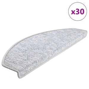Изтривалки за стълби, 30 бр., 65x24x4 см, светлосиви, полукръгли, големи