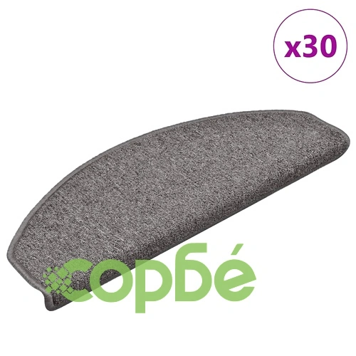 Изтривалки за стълби, 30 бр., 65x24x4 см, тъмносиви, полукръгли, големи ➤ топ цена ➤ sorbe.bg