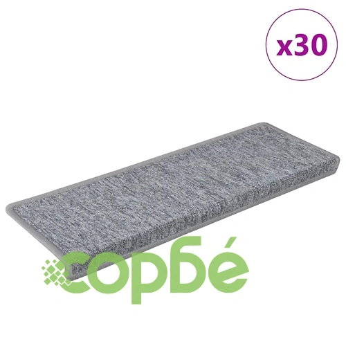 Стелки за стъпала, 30 бр, 65x21x4 см, Бяло и сиво ➤ топ цена ➤ sorbe.bg