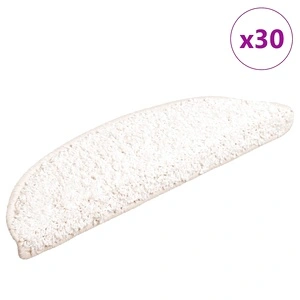 Изтривалки за стълби, 30 бр., 56x17x3 см, бели, полукръгли