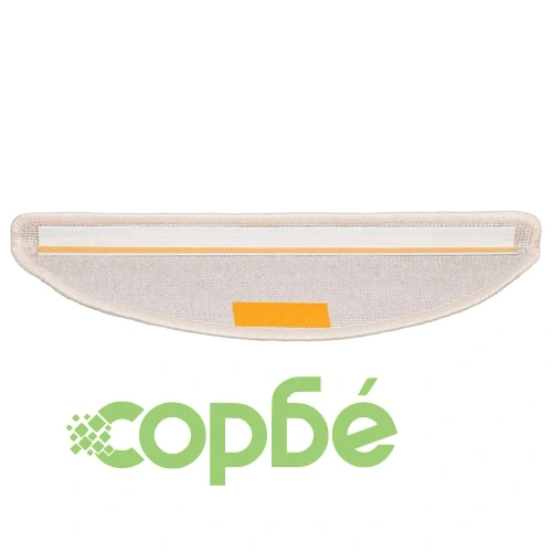 Изтривалки за стълби, 30 бр., 56x17x3 см, бели, полукръгли ➤ топ цена ➤ sorbe.bg