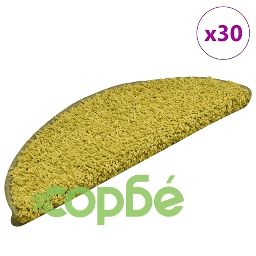 Изтривалки за стълби, 30 бр., 56x17x3 см, зелени, полукръгли ➤ топ цена ➤ sorbe.bg