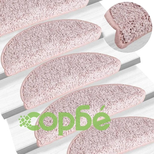 Изтривалки за стълби, 30 бр., 65x21x4 см, светлорозови, полукръгли, големи ➤ топ цена ➤ sorbe.bg