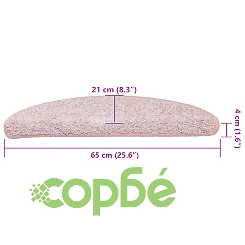 Изтривалки за стълби, 30 бр., 65x21x4 см, светлорозови, полукръгли, големи ➤ топ цена ➤ sorbe.bg