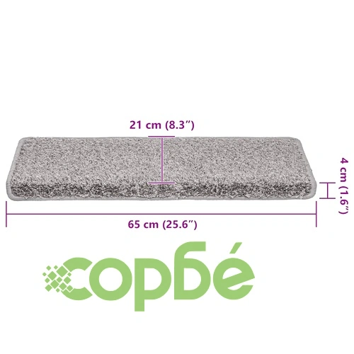 Изтривалки за стълби, 30 бр., 65x21x4 см, сиви, с правоъгълен кант ➤ топ цена ➤ sorbe.bg