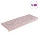 Изтривалки за стълби, 30 бр., 65x21x4 см, бели и розови, правоъгълни, кант