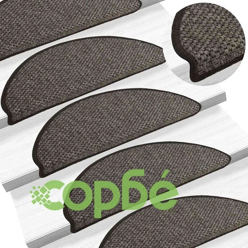 Самозалепващи стелки за стълби сизал 30 бр 65x21x4 см антрацит ➤ топ цена ➤ sorbe.bg