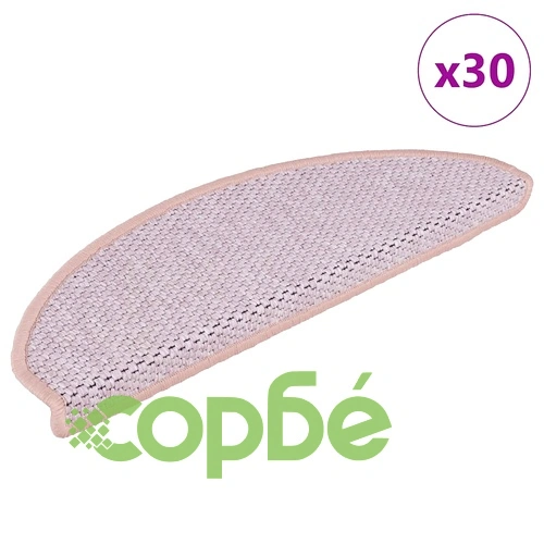 Самозалепващи стелки за стълби вид сизал 30бр 65x21x4 см розово ➤ топ цена ➤ sorbe.bg